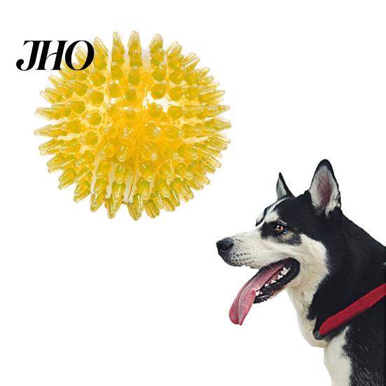 Soft Burrs Pet Toy Squeaky Dog Chewing Sound Ball Safe Teeth Cleaning Interactive Puppy Chew Balls Training Toys Supplies for Boredom Relief