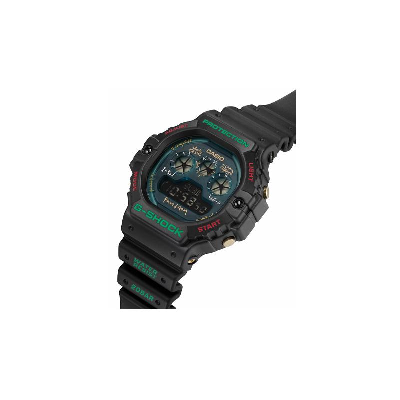 

CASIO G-SQUAD series G-SHOCK x FACETASM joint model 200 meters waterproof Quartz men s watch green dial DW-5900FA-1JR зелёный
