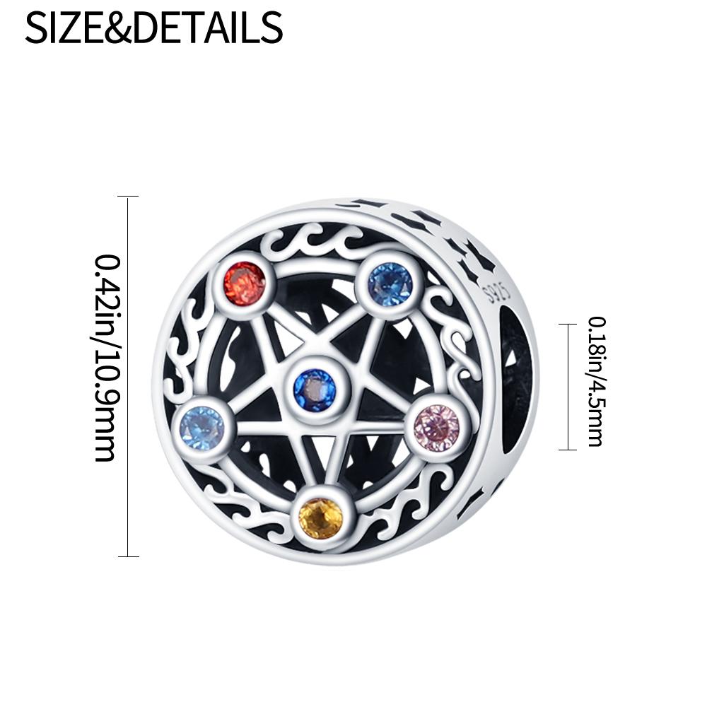 Six Stars Charms Copper Plated Original Beads Fit Originalcharms Bracelet Beads Jewelry Gifts For Women