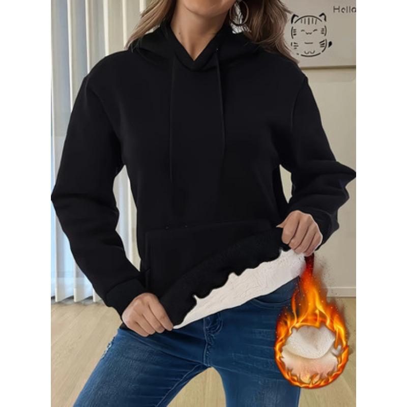 Women's Casual Hooded Sweatshirt Plain Sweatshirt
