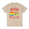 Nyan Rainbow Cat Funny Meme Tshirt Unisex Women Clothing Fashion Casual Tshirts Kawaii Harajuku Short Sleeves T Shirts Streetwear