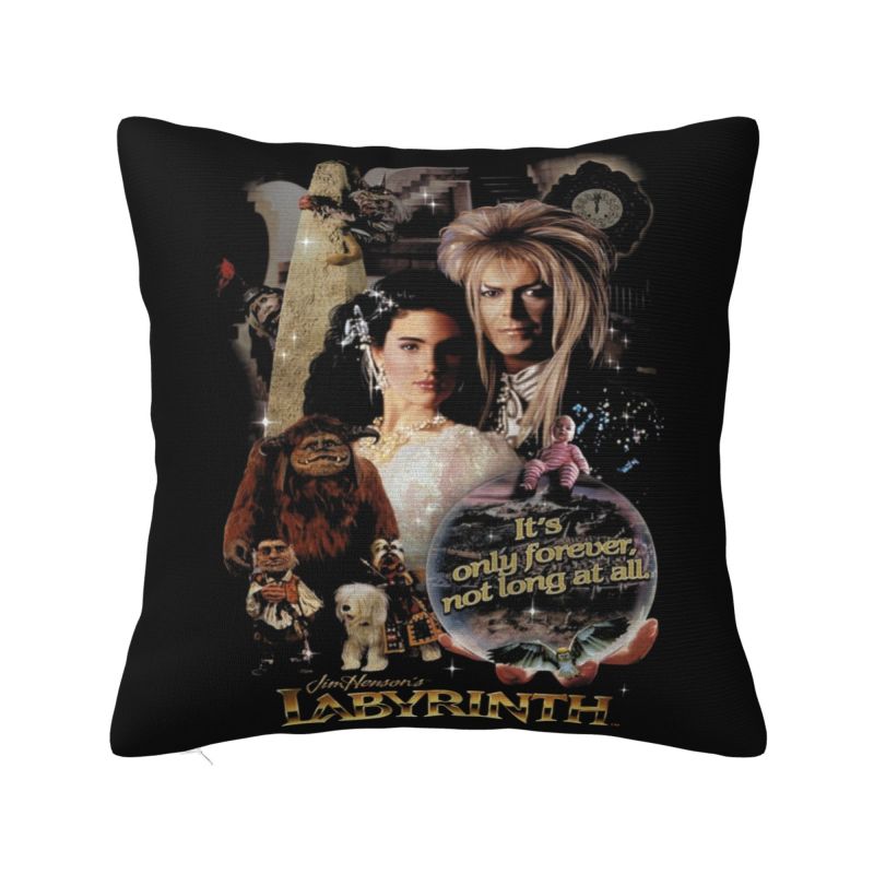 Custom Labyrinths Jareth Pillow Case Bedroom Decoration Cute Fantasy Film Cushion Decoration Salon Square Pillowcase