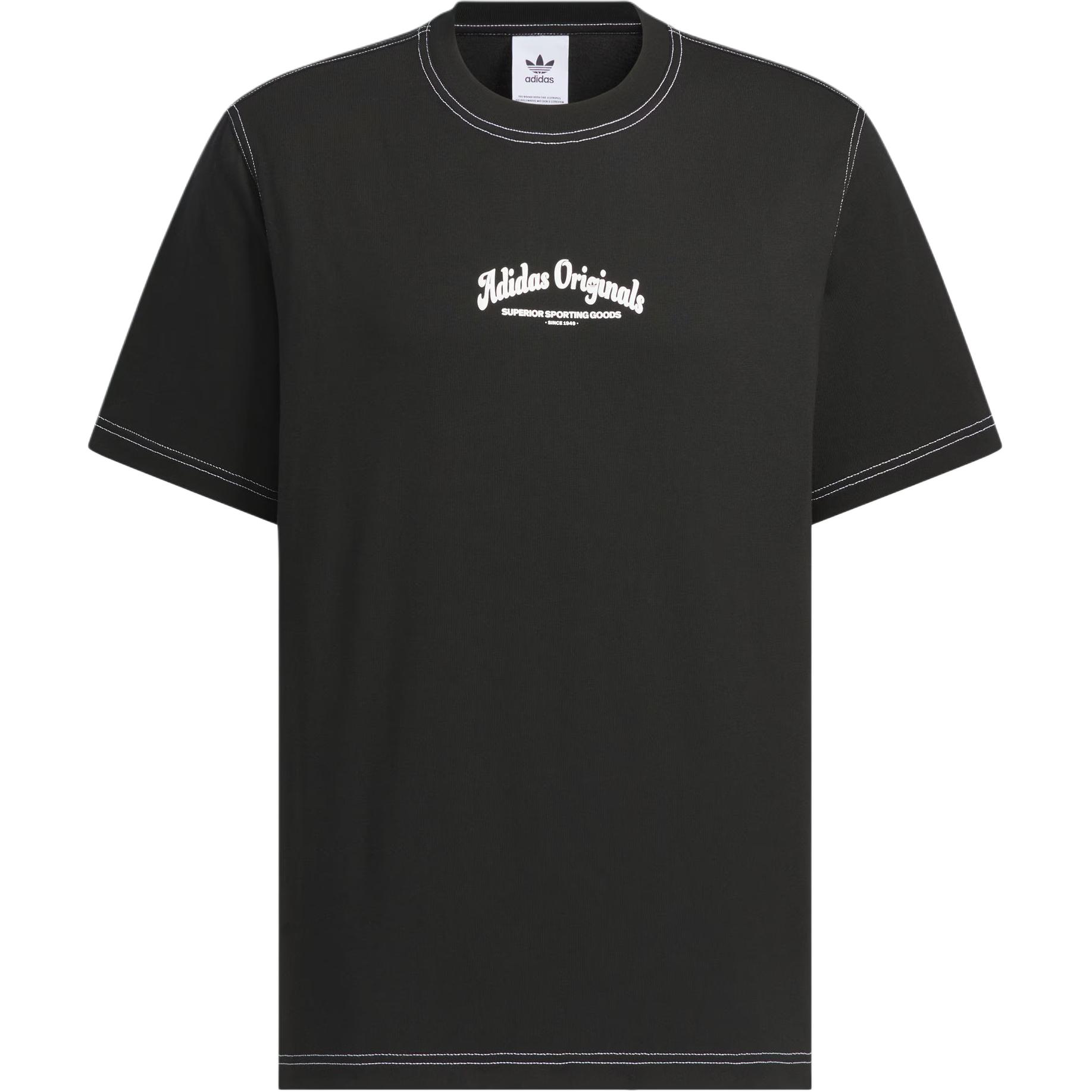 

Adidas Оригинальная футболка Wab Спортивная футболка с круглым вырезом Универсальная футболка с коротким рукавом Мужские топы Черный JX2632 L