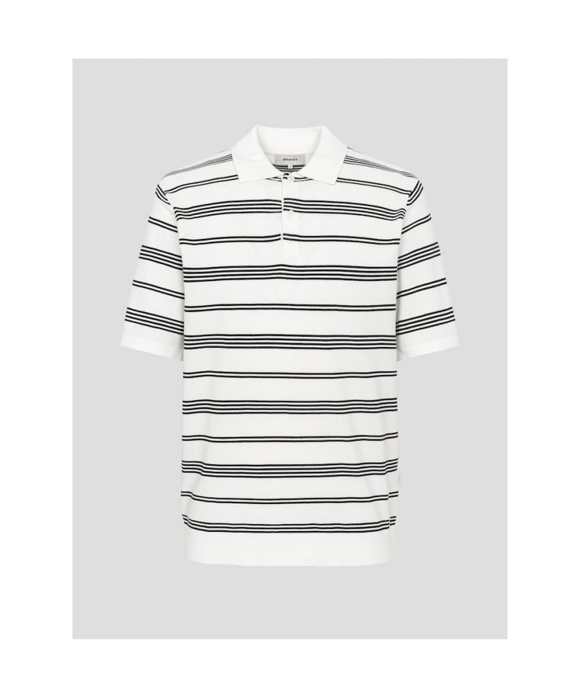 Binpolmen Striped Collared Neck Knit Ivory