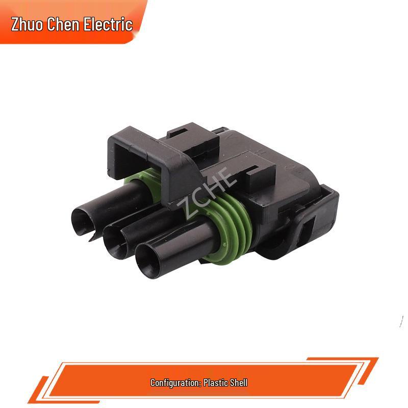 3-Pin Automotive Wiring Harness Connector Set: Male & Female Plugs with Terminals