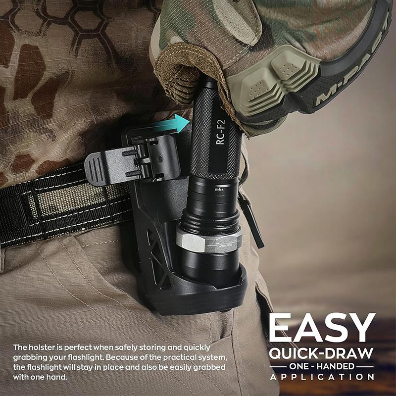 1Pcs Flashlight With Lever Side Lock System Flashlight Holder For Belt 360° Rotatable For 2.5-3Cm Diameter Flashlight