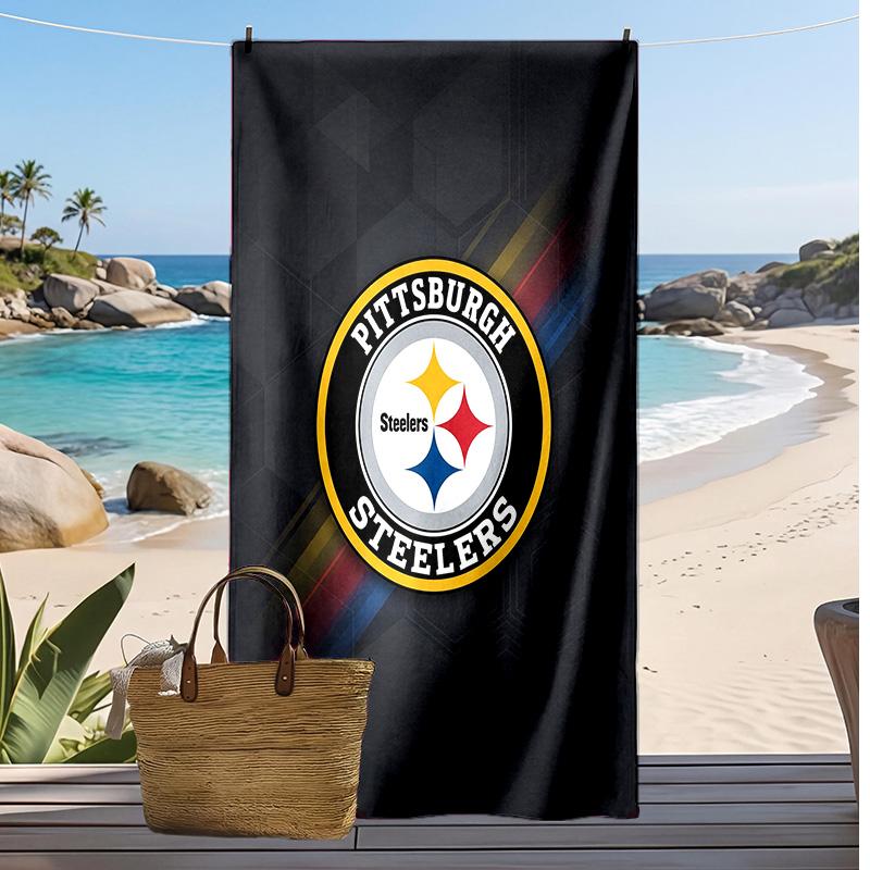 Pittsburgh Steelers Print Beach Towel Soft Portable Quick?dry Towel For Pool Summer Vacation Outdoor Sport