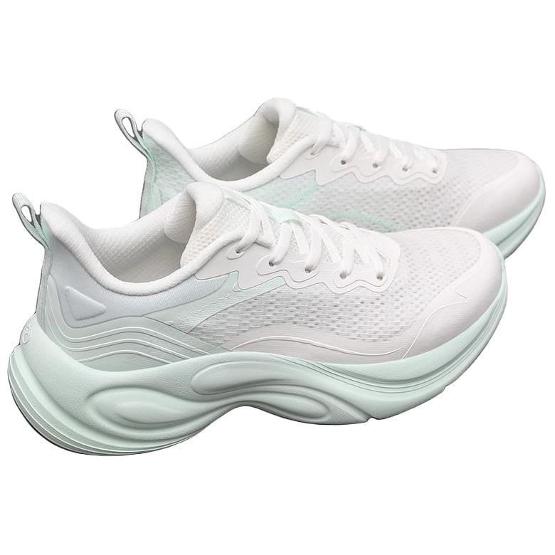 361 Slip Resistant Abrasion Resistant Low top Casual Running Shoes Women's White Green 682512235-3