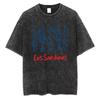 Sardines Can Graphic TShirt Washed Cotton Men Women Vintage Acid Wash Retro Streetwear Short Sleeve Fish Graphic Tee Shirt