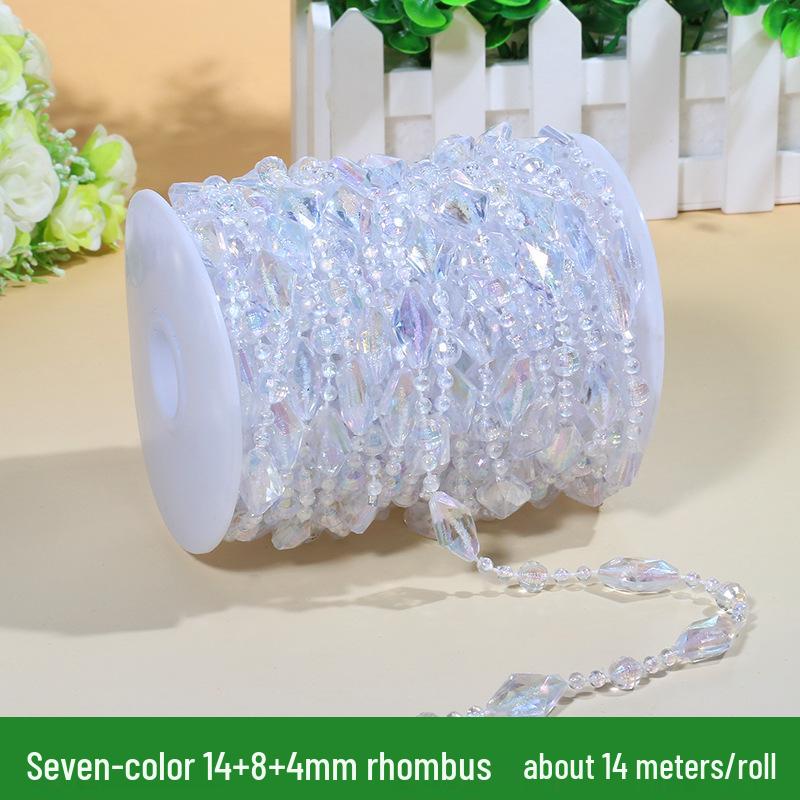 ABS Faux Pearl Beaded Chain - 8MM DIY Wedding & Festive Decor Accessories