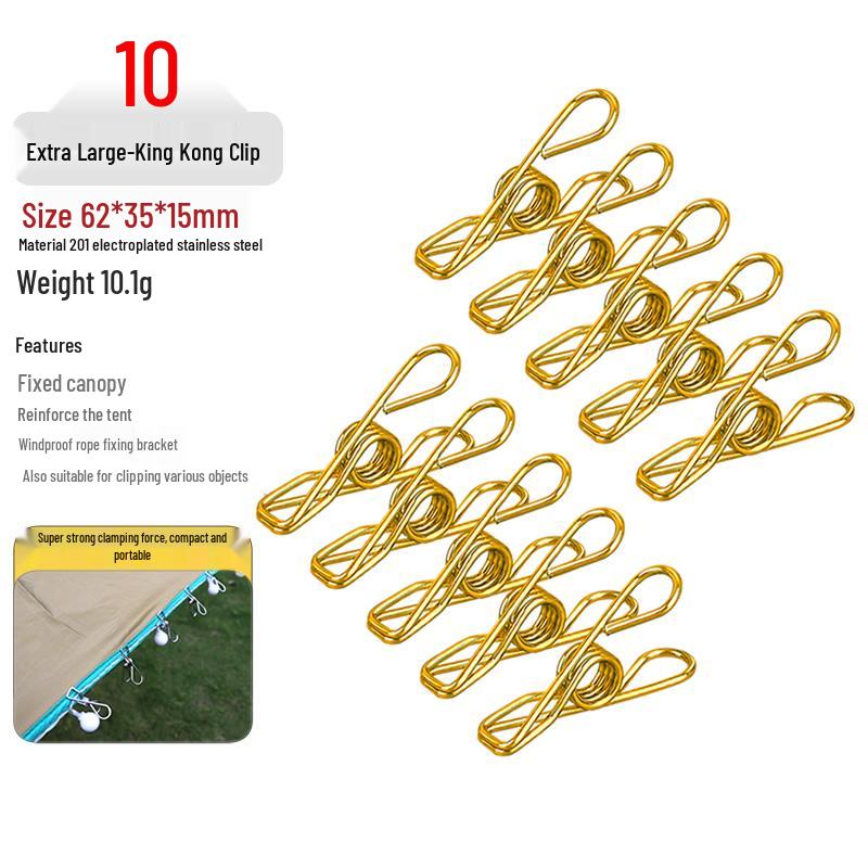 Multi-Use Tent & Awning Windproof Clips for String Lights & Camping Securement