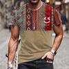 Casual Men's Clothing Ethnic Style Retro Abstract 3D Printed Short-sleeved T-shirt