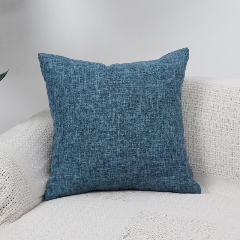 Pevná povlak na polštář z lnu a bavlny Jednoduchý povlak na polštář Severský Boho dekor Accentuální povlak na polštář na pohovku 45x45 cm 2 ks