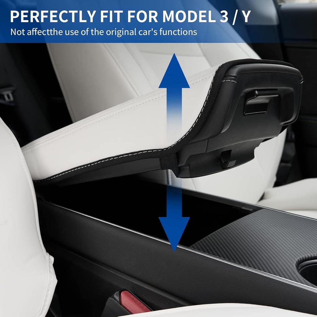 Tesla Model 3/Y Armrest Accessories - Center Console Cover For Tesla - Car Armrest Box Cover Decoration Interior For Model 3 2017- 2024 2025 Or Model