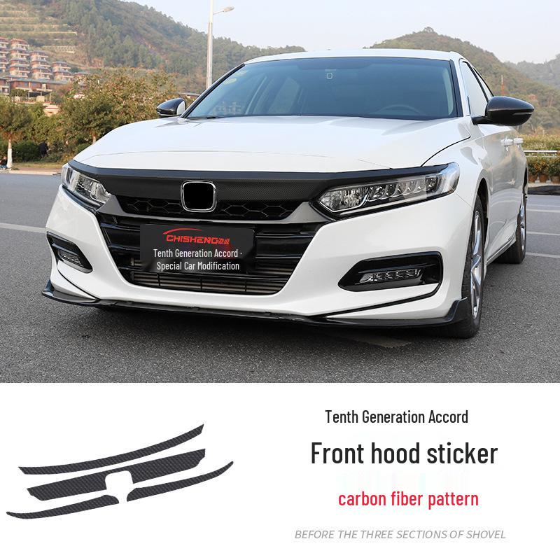 Oubailun 10th Gen Accord Front Hood & Grille Sticker for Car Modification