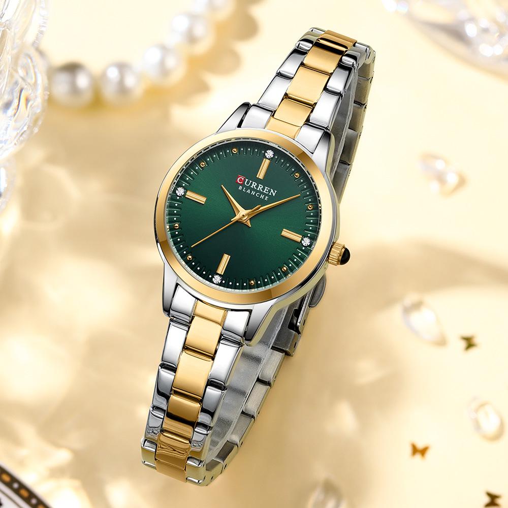 CURREN 9094 Waterproof Women's Quartz Watch with Steel Band