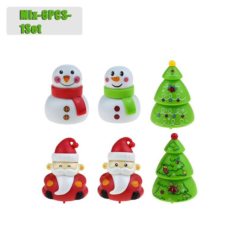 

1-60PCS Christmas Boomerang Car Snowman Old Man Christmas Tree Modeling Boomerang Small Toy Car Children s Christmas Gifts