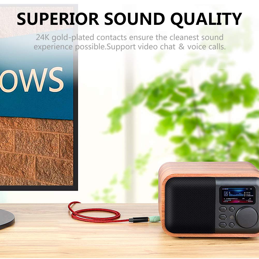 AUX Extension Cable LiuTian Double Shielded Headphone Auxiliary Extension Cable Male to Female Braided Stereo Audio Extension 3.5mm 10m, 3.5mm 3.5mm