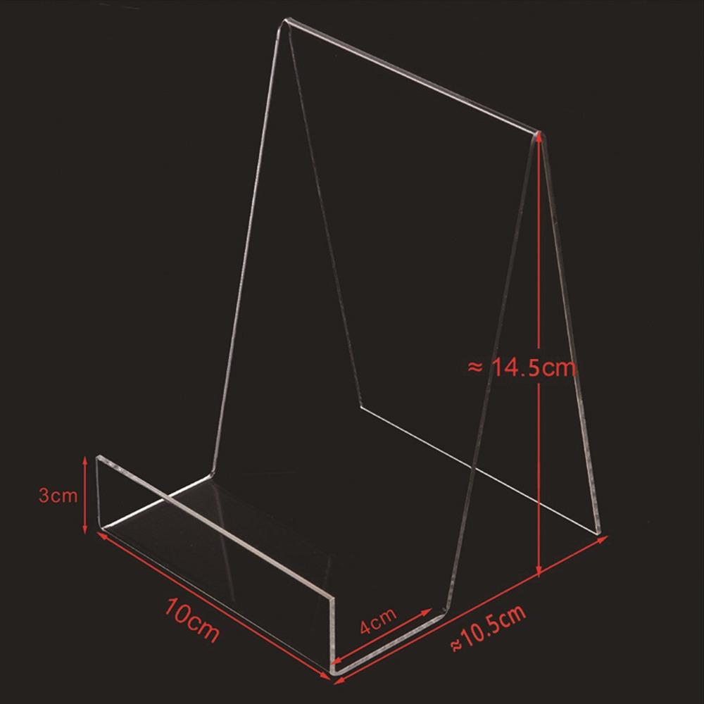 Minimalist Acrylic Book Holder Multi Functional Transparent CD Display Rack Portable Mobile Phone Support Desktop Use