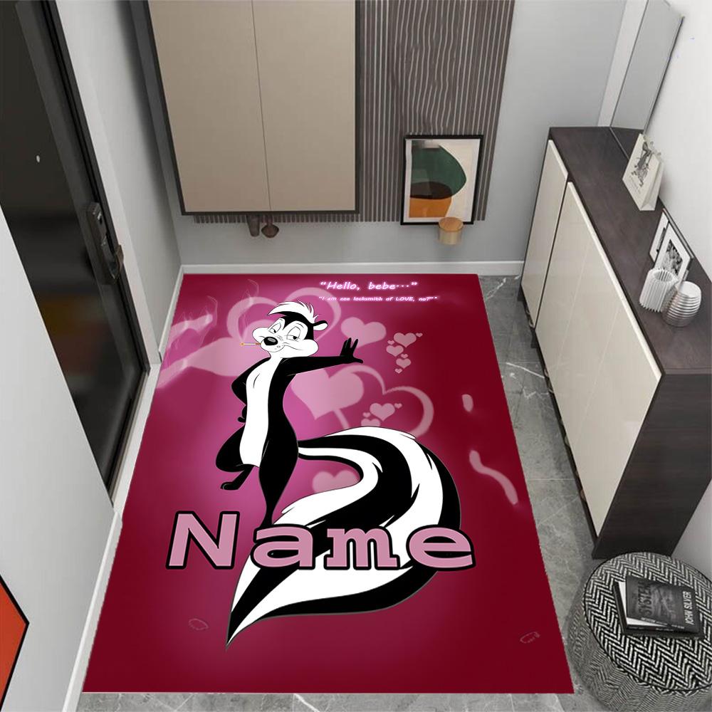 Looney Roadrunner Coyote Adventure Customized Name Carpet Design for Dining Room Entryway Dormitory Game Room Antislip Carpet Decorate Offices