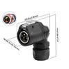LP-20 2-4 Pin 90 Degree Waterproof Connector Quick Connection For Industrial Applications Automotive Equipment