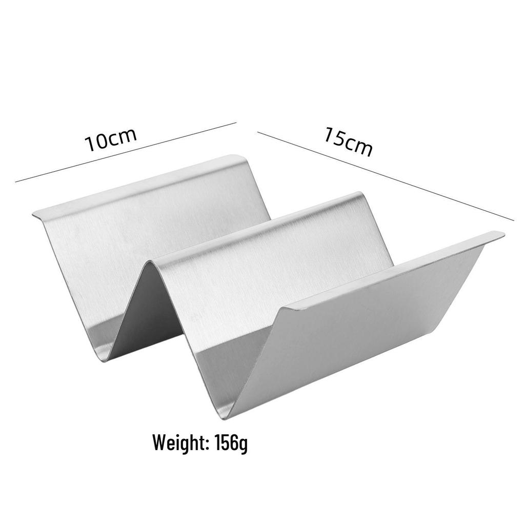Stainless Steel W-Shaped Taco & Pancake Holder Rack