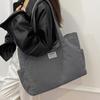 Lazy style solid suede nylon large capacity canvas bag hot sale single shoulder large bag for women