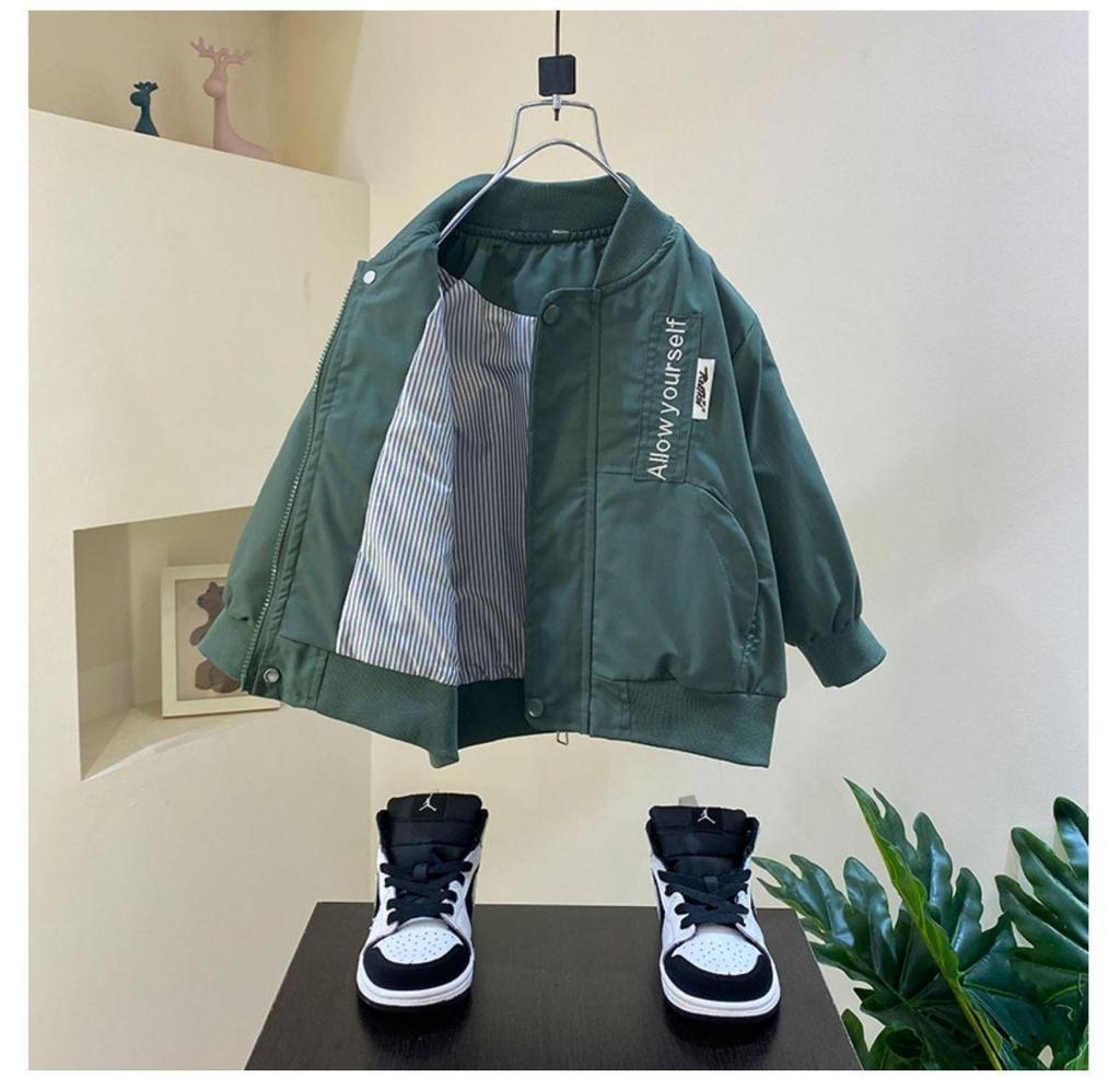 2025 Boys' Fashion Baseball Jacket - Spring/Autumn Thin Top for Kids