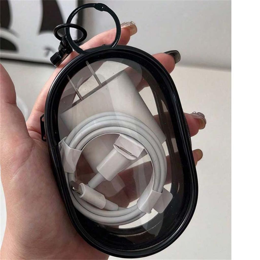 Transparent Wired Charger For Storage And Portable Earphone Storage Box