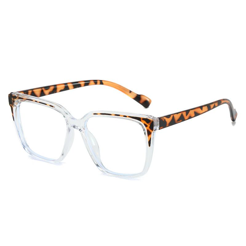 Glasses Frame Light Large Frame Plain Anti-Blue Glasses Decorative Flat Glasses