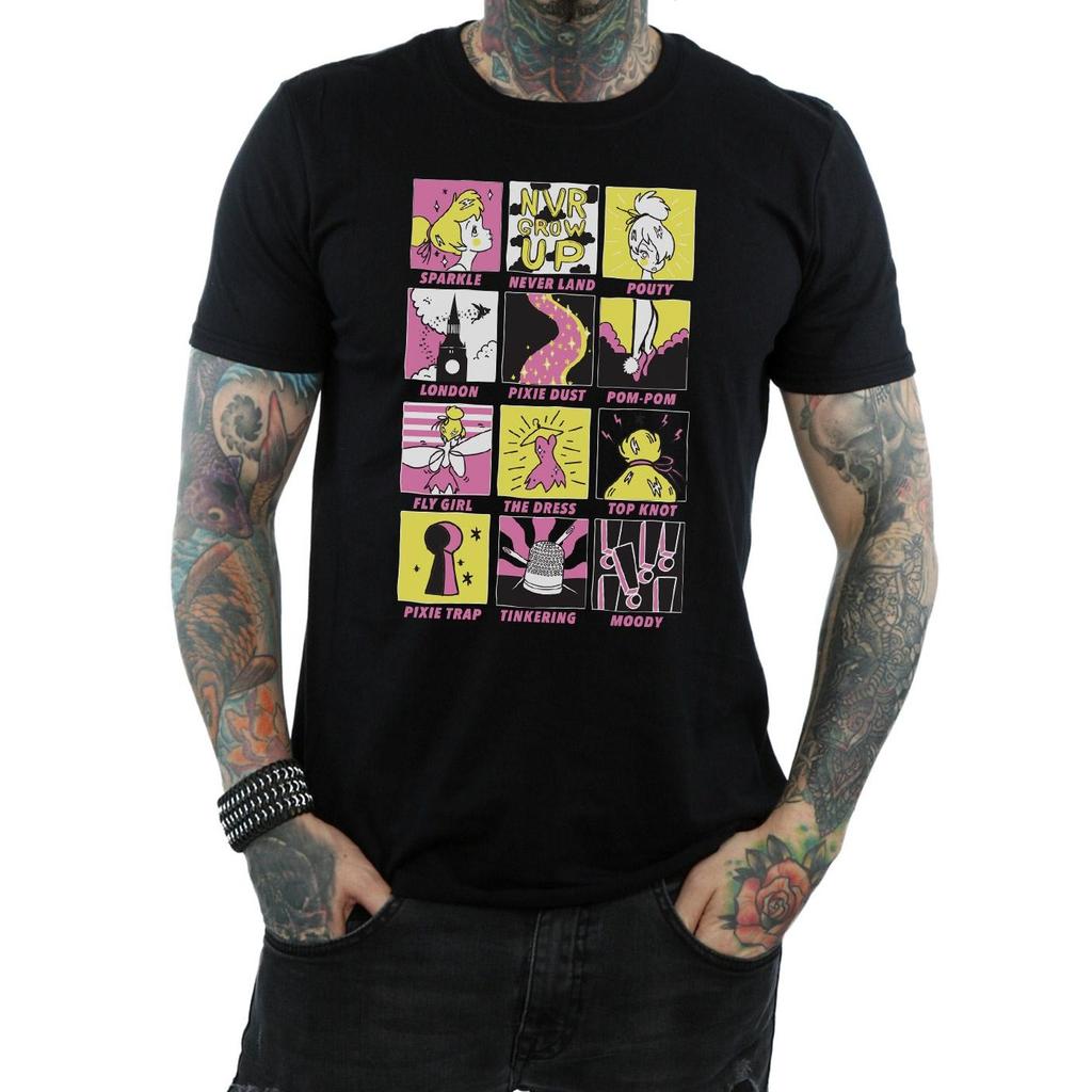 Disney Mens Tinkerbell Squares T-Shirt