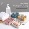 Portable Transparent Soap Box with Draining Lid for Bathroom, Dormitory, or Shower