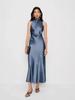 Spring Summer Sexy Halter Long Dress - European & American Style, Slim Fit, Solid Color, Sleeveless for Women