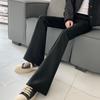 Small Micro-pull Suit Pants Women's Spring and Autumn New High-end Drape Slim-fitting and Thin Flared Horseshoe Pants