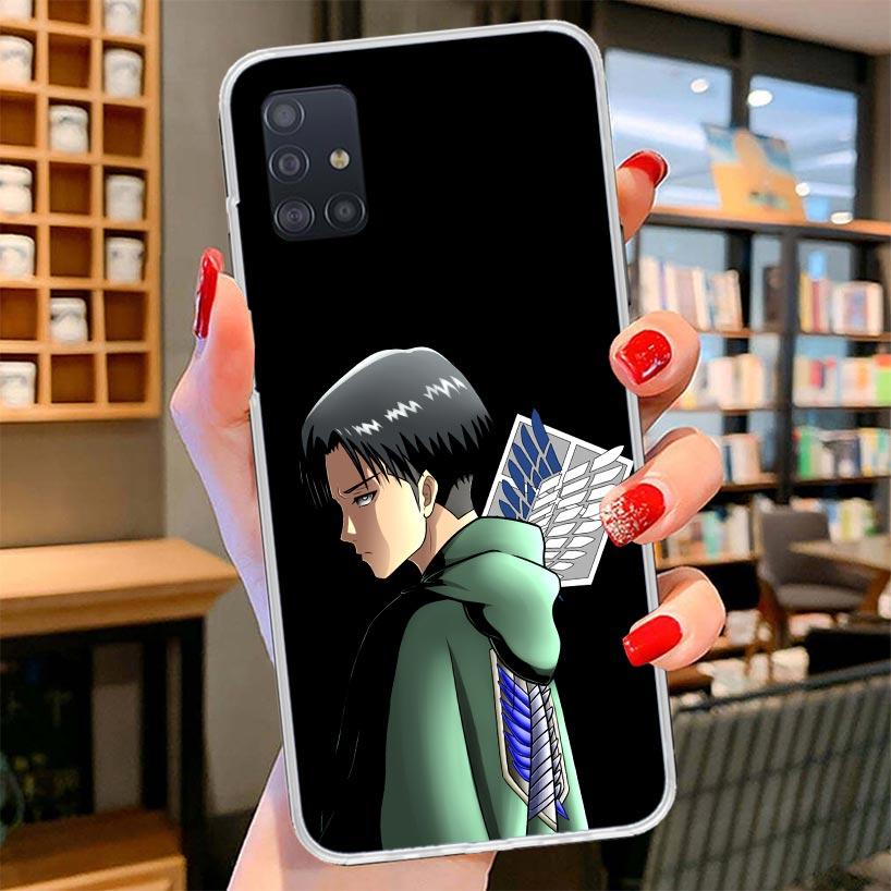 Attack Levi Cover Phone Case For Samsung Galaxy A12 A22 A32 A52 A72 A02S Phone Case Note 20 Ultra 10 S10 Plus A51 A71 A50S A20S