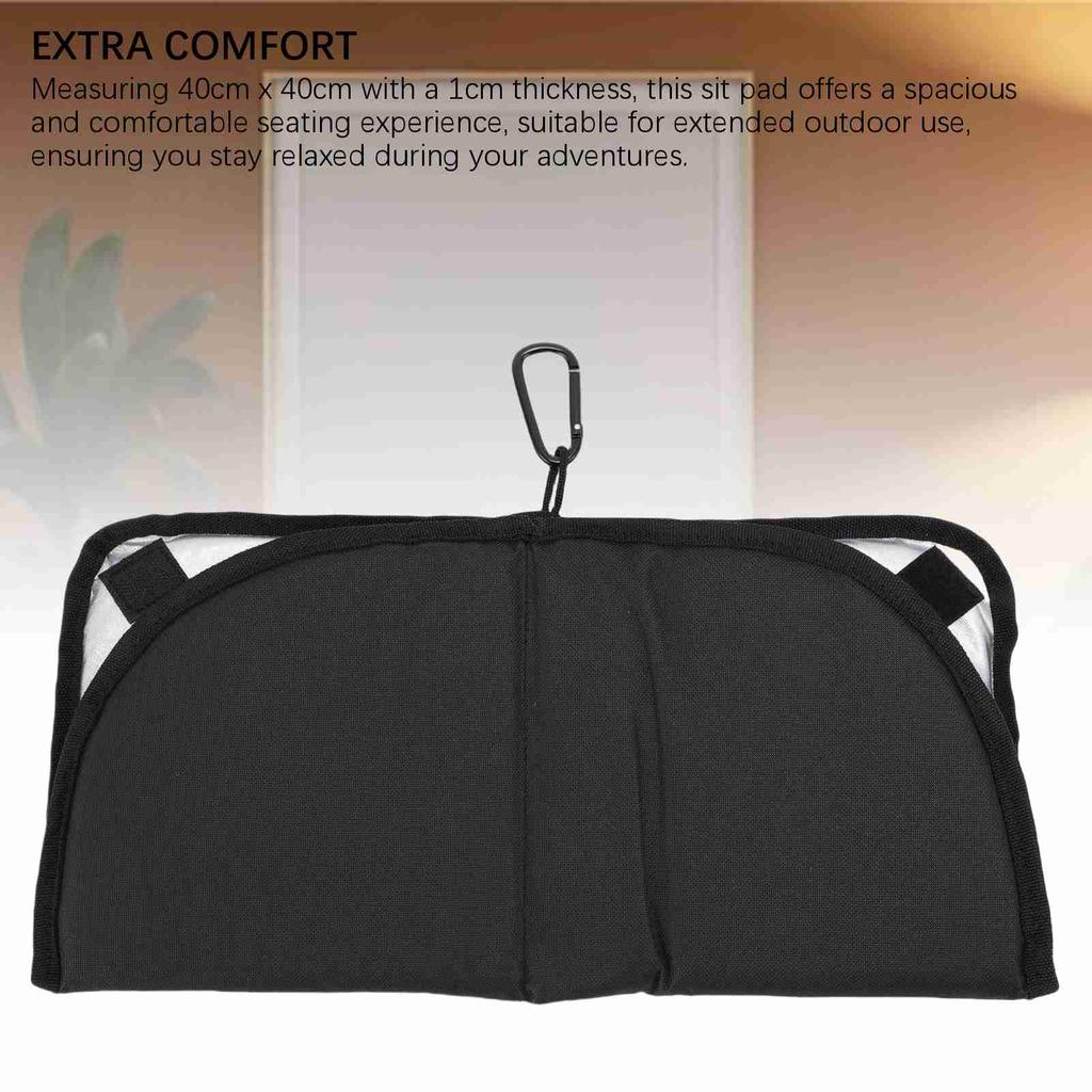 Sitting Pad Water Proof Thickened Folding Sit Pad for Backpacking Outdoor with Hanging Hook