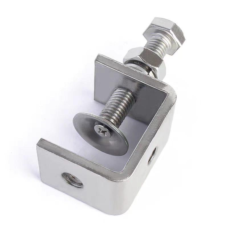 304 Stainless Steel Hand-Tightened U-Type/C-Type Pipe Clamp Fixture