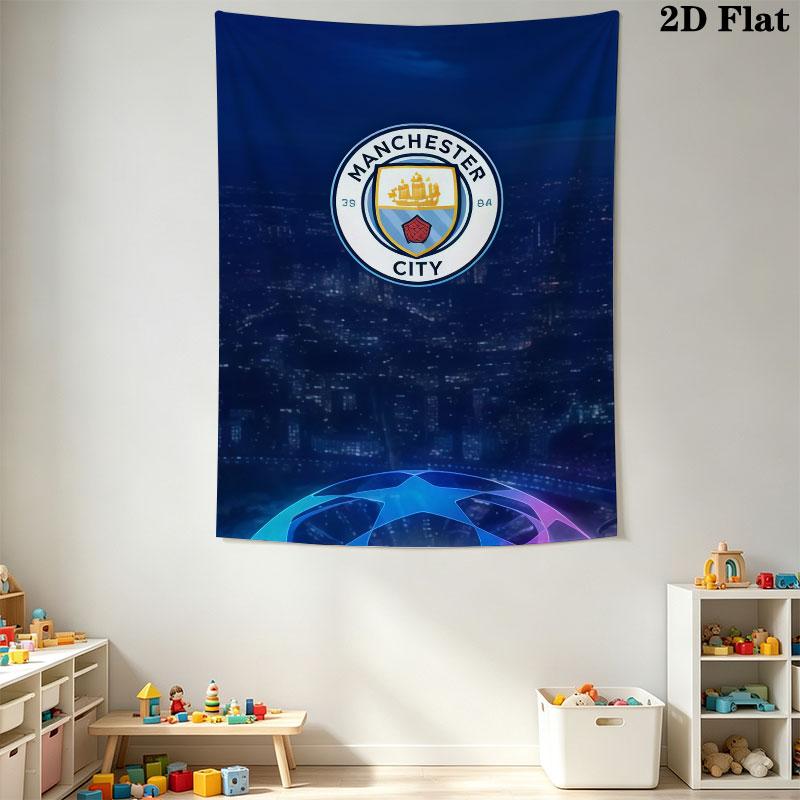 Etihad MCFC GroundWall Hanging Printed Fabric Blanket Decorative Tapestries for Bedroom Living Room Home Decor