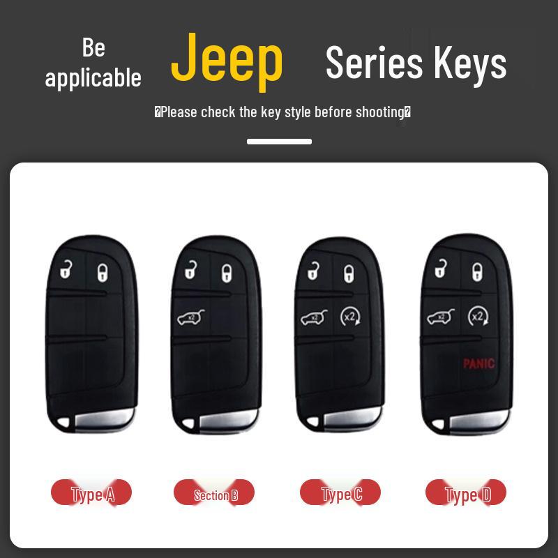 Jeep Key Cover Compatible with Compass, Cherokee, Commander, Grand Cherokee Key Shell