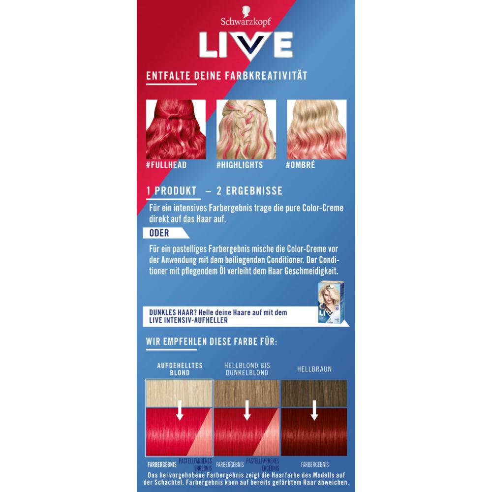 Schwarzkop F Haarfarbe Live Intensive 092 Pillar Box Red 1ea