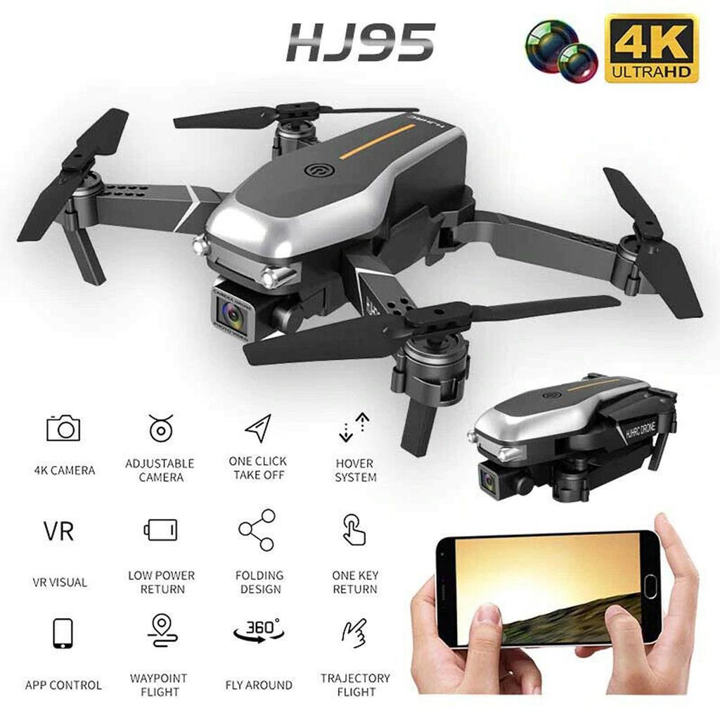 NEW 2.4GHZ Mini Rc Drone 4K HD Camera WiFi FPV Foldable RC Drone ...