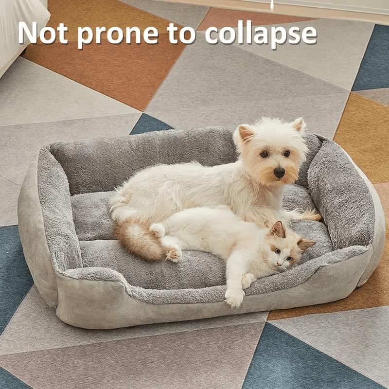 Ein bequemes Plüsch-Schlafsofa für Haustiere, ein weiches Nest aus Polyesterfaser für alle Jahreszeiten, ein warmer Unterschlupf für das ganze Jahr, geeignet für kleine Katzen und kleine Hunde