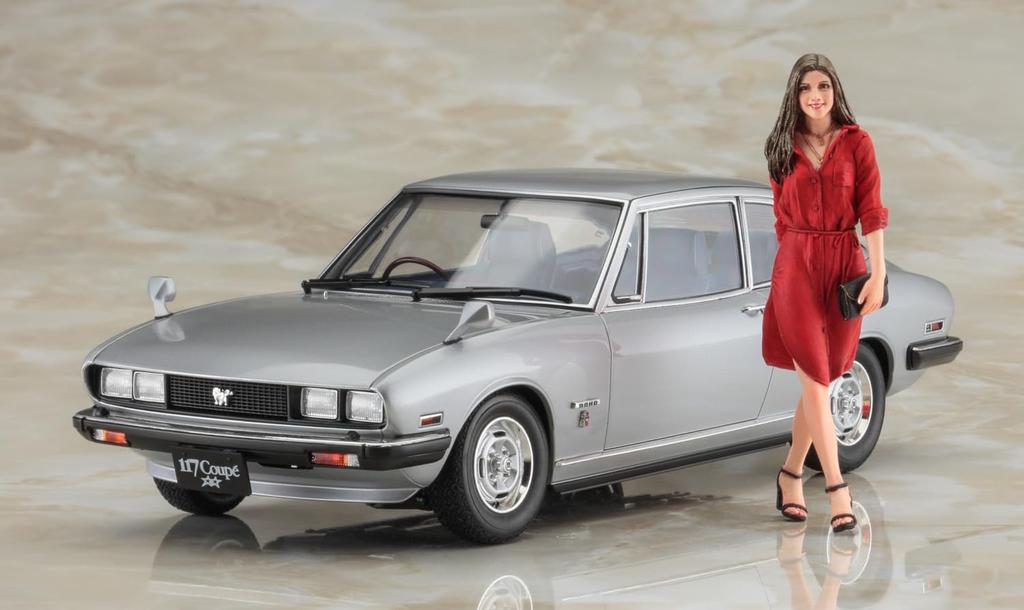 Hasegawa Isuzu 117 Coupe Late Model Beauty Girls Figure Plastic Model SP604 1/24 (XE) w/Cool