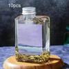 10 Pezzi Bottiglie Vuote per Succhi Contenitore per Bevande, Multiuso Riutilizzabile con Tappi Ermetici per