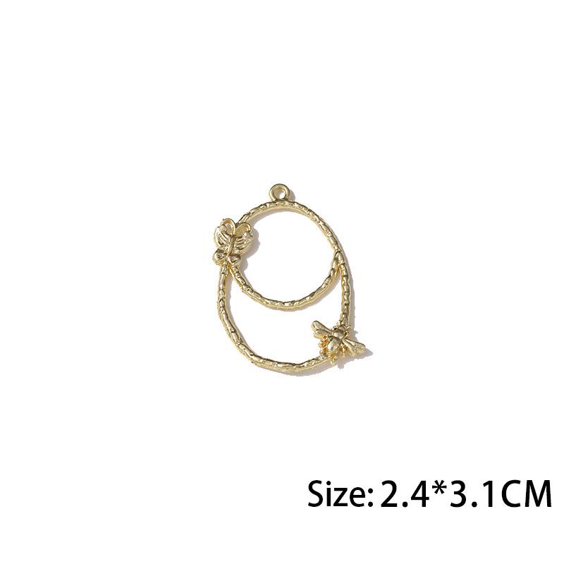 10Pcs Alloy Hollow Frame Open Back Bezel Pendants Geometric Charms For Diy Jewelry Making Earrings Necklace Supllies