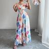 European and American Summer Women's Clothing New Printed Long Dress Dress