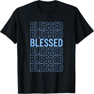 Niebieska Błogosławiona Niebieski Kolor Graficzny Niebieskie Wibracje Tylko T-Shirt