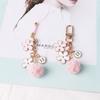 Lovely Ribbon Flower Keychain For Men Women Bag Car Key Holder Keyring Gifts