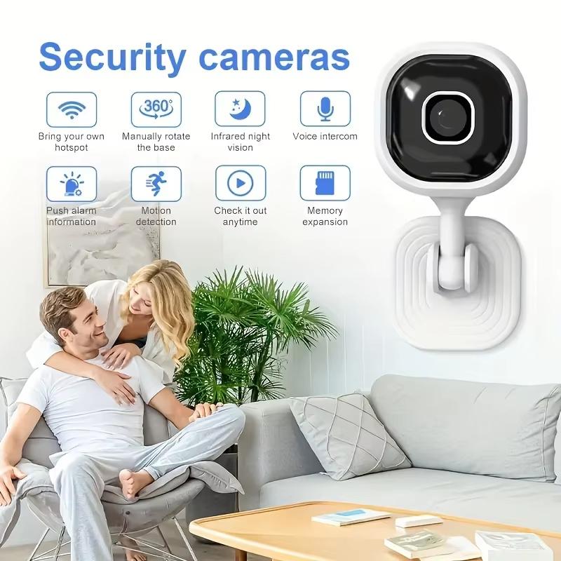 Telecamera di Sicurezza Smart da Interno 2025, Compatta, Collegabile alla Presa, Video HD 1080p, Visione Notturna, Rilevamento del Movimento, Audio Bidirezionale, Configurazione Semplice, Funziona con Alexa