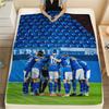 Fotbalový klub Schalke 04, vzorovaná flanelová deka, vysoká kvalita, pohodlná pro všechna roční období, domácí dekorace, teplo a pohodlí, ideální pro dárky.